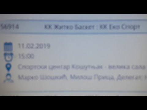 11.02.2019. 1MRL Žitko vs Eko Sport uživo