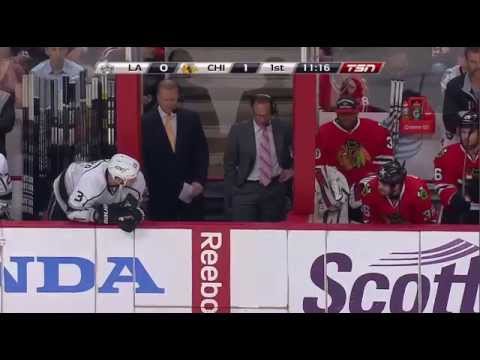 LA Kings vs Chicago Blackhawks Game 2: Clifford and Bolland chirp each other from the benches