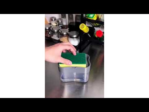 Manual 2 in 1 sponge holder soap dispenser (6206)