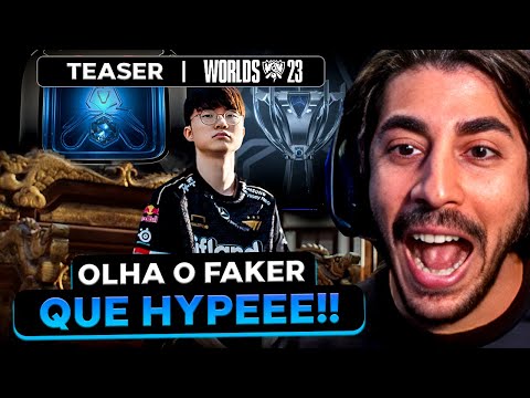 FAKER LENDÁRIO! LENDAS REAGEM ao VIDEO HYPE do WORLDS 2023
