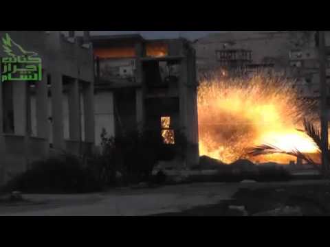 استهداف دبابة بعبوة ناسفة على جبهة خان شيخون في ريف إدلب من قبل كتيبة قوافل الشهداء