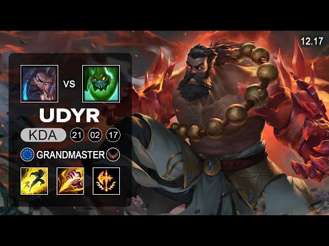 Udyr vs Zac Jungle - EUW Grandmaster - Patch 12.17 Season 12