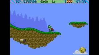 Superfrog Amiga Gameplay - Team17's Whimsical Jumping Adventure