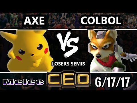 CEO 2017 Smash Melee - Tempo | Axe (Pikachu) vs SS | Colbol (Fox) SSBM LS
