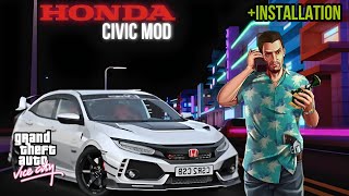 How to install honda civic in gta vice city| honda civic mod | #gtavicecity