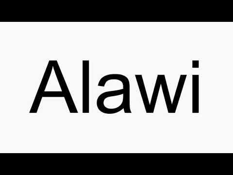 How to pronounce Alawi