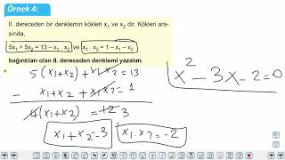 Eğitim Vadisi 10.Sınıf Matematik 19.Föy II.Dereceden Denklemler 1 Konu Anlatım Videoları