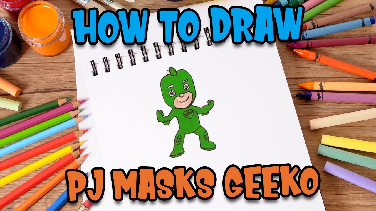How to Draw easy PJ Masks Geeko step by step for Kids   #shorts