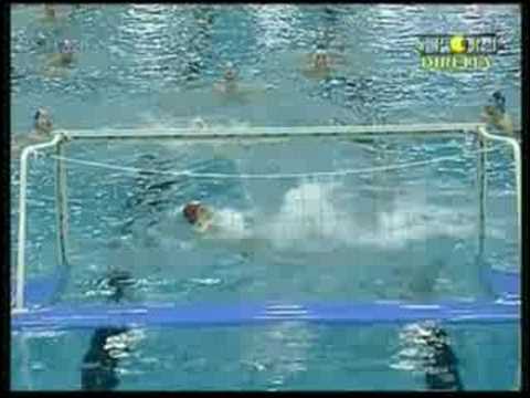 Diego Tebar vs Tempesti Penalty foot Save Goalkeepers water polo
