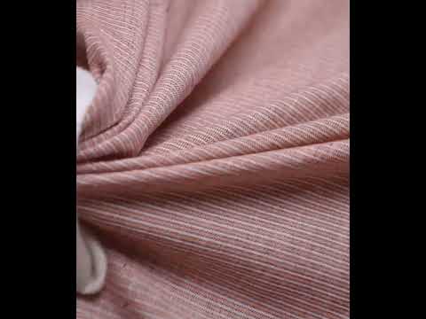 Stripe Brown Pure Cotton 103 GSM Handwoven Fabric 262 — video