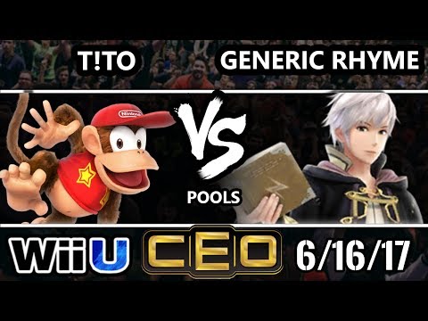 CEO 2017 Smash 4 -T!TO (Diddy Kong) vs ICG | Generic Rhyme (Robin) WiiU Tournament