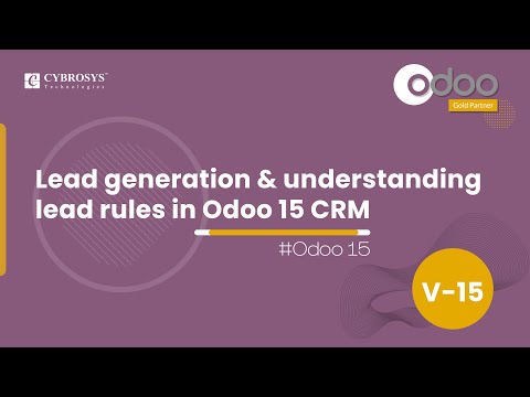 Lead Generation & Understanding Lead Rules in Odoo 15 CRM | Odoo 15 Enterprise Edition