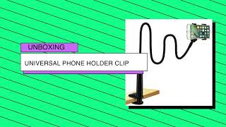 Unboxing Universal Phone Holder Clip Lazy Bracket Flexible Gooseneck Clamp Long Arm Mount