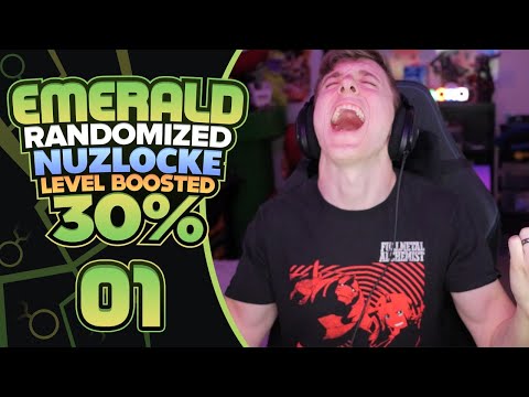TRYING THIS AGAIN!! | Pokemon Emerald Randomizer Nuzlocke 30% LEVEL BOOST! Part 1
