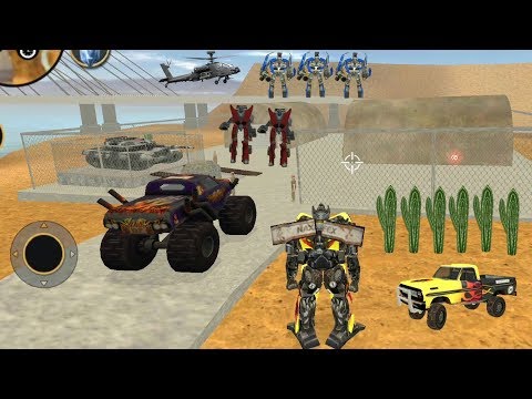 Vegas Crime Simulator (Transformer Fight Army Robot Car) Cactus🌵🌵 Plants Cutter - Android Gameplay