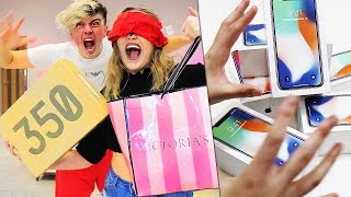 Buying Everything I Touch BLINDFOLDED with my BOYFRIENDS CREDIT CARD! ft. Morgz