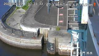 辰巳水門 外水側