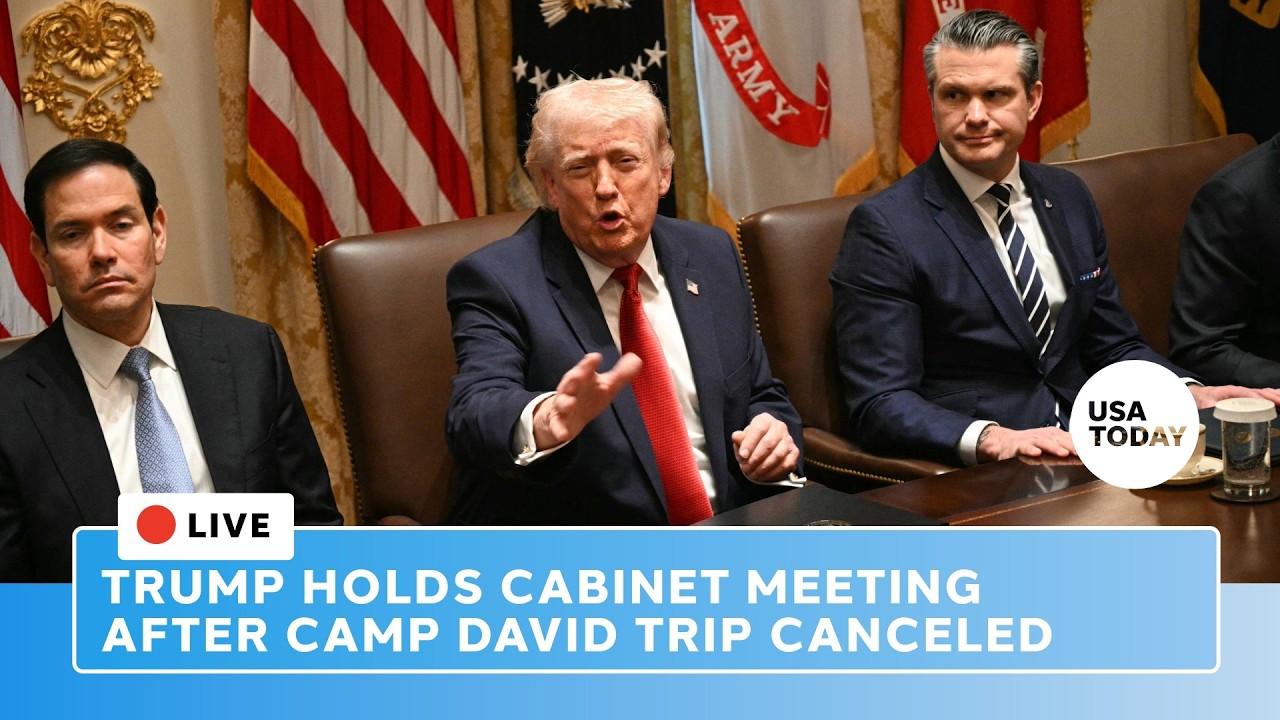Trump Cabinet meeting LIVE: Iran war updates, more from White House after Camp David trip canceled