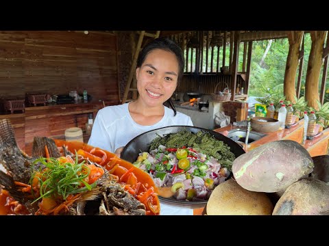 Filipino foods cooking | Simple Food - Kinilaw, Escabeche, Hinalang, Labig ug Law uy | BOHOL