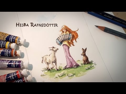 Timelapse video - Birthday card illustration