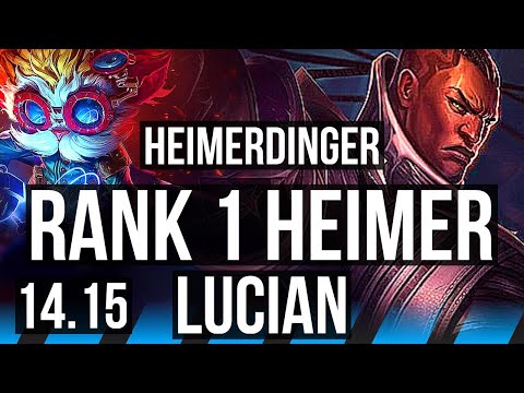 HEIMERDINGER vs LUCIAN (MID) | Rank 1 Heimer, 5/1/4 | VN Challenger | 14.15