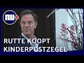 Rutte koopt eerste kinderpostzegels: 'Sticker gaat er nooit meer af' | NU.nl