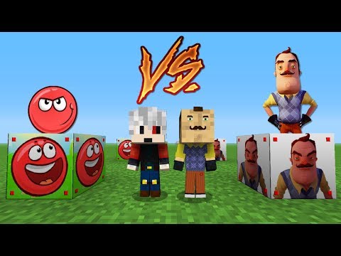 REDBALL VS HELLO NEIGHBOR ŞANS BLOKLARI - Minecraft