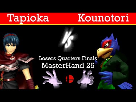 MasterHand 25 LQF - Tapioka(Marth) vs. Kounotori(Falco)