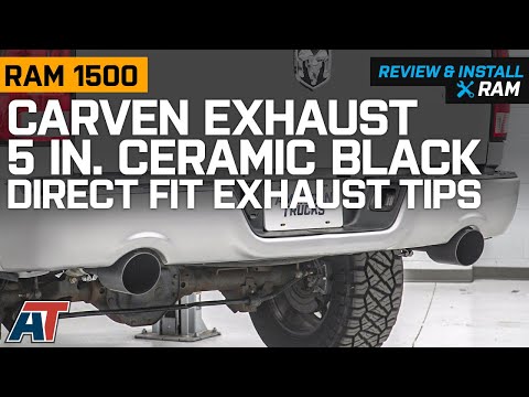 2009-2018 RAM 1500 5.7L Carven Exhaust 5 in. Ceramic Black Direct Fit Exhaust Tips Review & Install