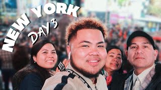 NEW YORK VLOG! | DAY 3 | TIMES SQUARE! SHOPPING! STATUE OF LIBERTY! BROOKLYN BRIDGE! CHARGING BULL!