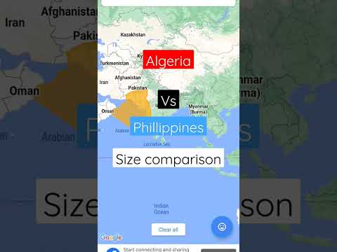 Algeria vs Philippines Size Comparison