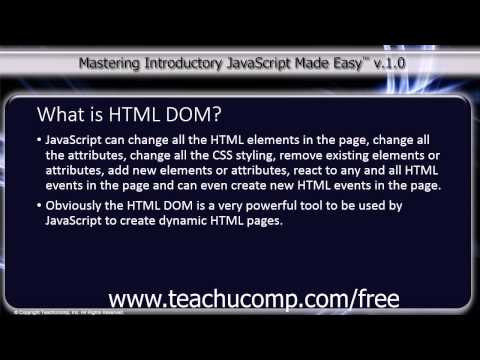 Javascript Training Tutorial What Is Html Dom