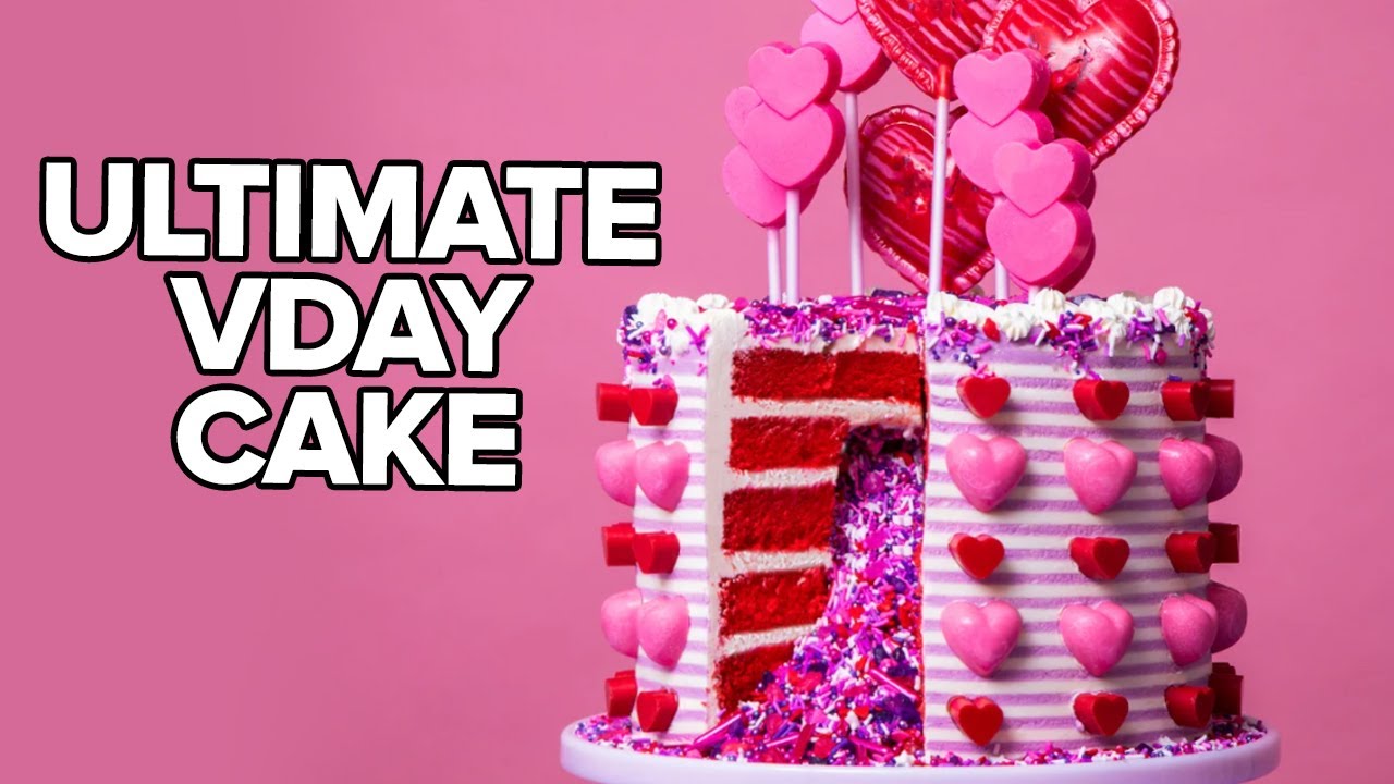 Delicious Red Velvet Cake with SURPRISE INSIDE! | Valentine's Day Baking Ideas | HTCI