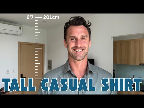 Tall Mens Fashion Ep 20 | Medium Tall Casual Shirt | Tall Mens Dress Shirt