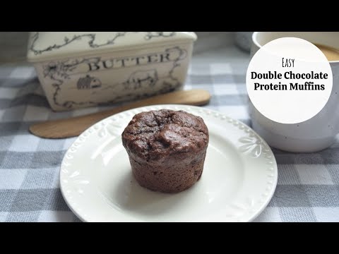 Easy Double Chocolate Protein Muffins