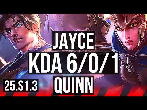 JAYCE vs QUINN (TOP) | 6/0/1, 600+ games, Dominating | NA Master | 25.S1.3