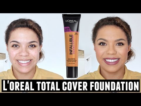 NEW L'Oreal Total Cover Foundation Review (Oily Skin) | samantha jane Video