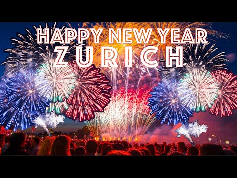 Zurich Switzerland Celebrating New Year's Eve  - Spectacular Skyline Fireworks 🇨🇭 🎆