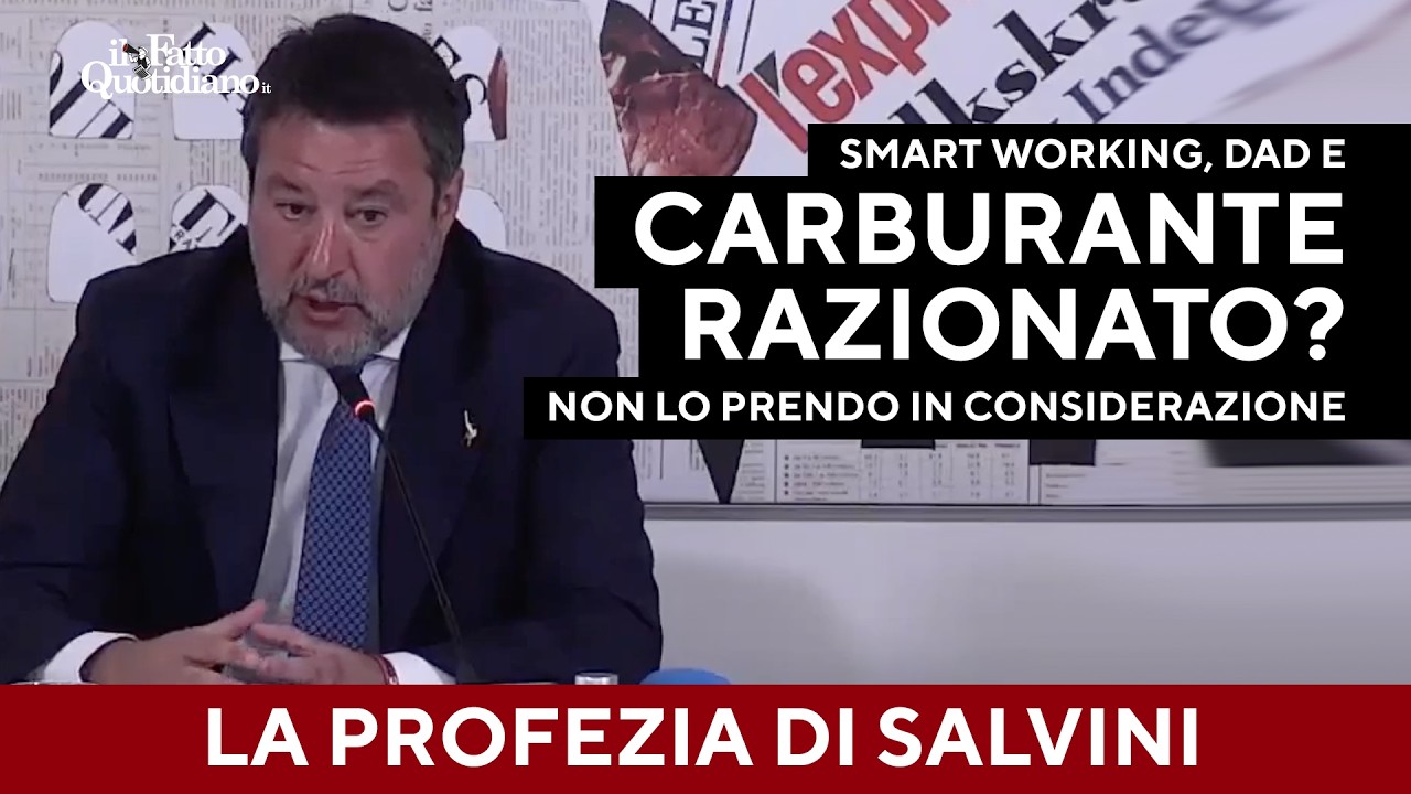 L'ultima profezia di Salvini: "Razionamento carburante? Non lo prendo in considerazione"