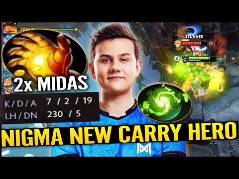 🔥 NIGMA WTF NEW CARRY HERO! 7min 2x Midas Doom Refresher By ILTW 7.29 Dota 2 Pro Guide