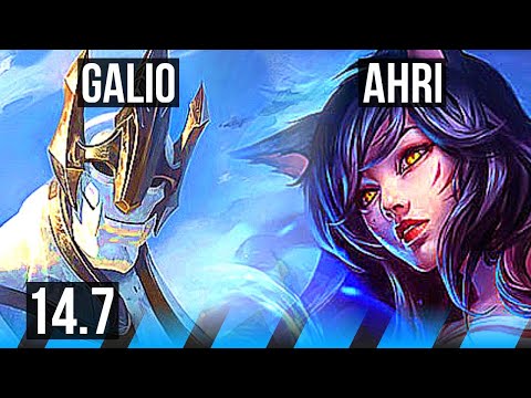 GALIO vs AHRI (MID) | 1700+ games, 4/2/10 | KR Grandmaster | 14.7
