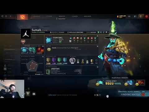 Sumail getting 100 MMR per game in his original account