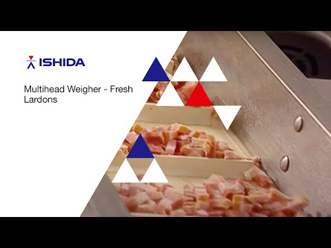 Ishida Multihead Weigher. Application: Fresh Lardons
