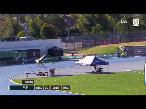 GIRLS U13 200M FINAL - 2018 STATE TRACK AND FIELD CHAMPIONSHIPS // LAVicTV