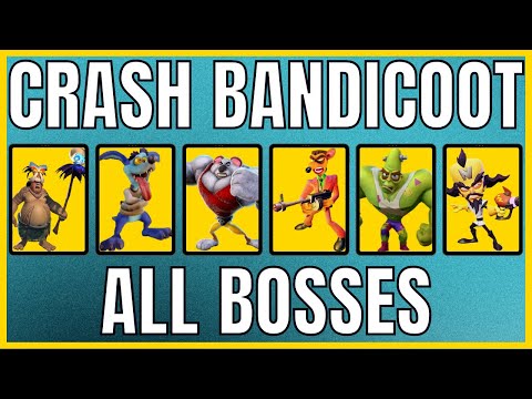 Crash Bandicoot - ALL BOSSES - 105% Completion Guide 🏆
