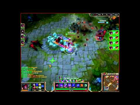 LoL -- 1v4  Quadra kill with Aatrox