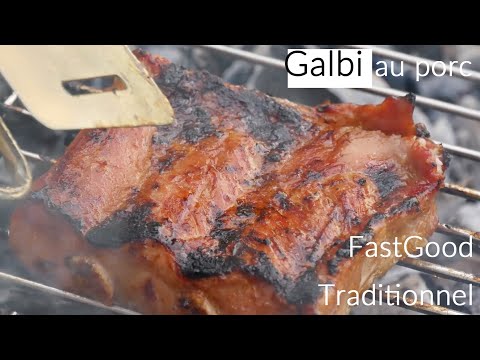 GALBI au porc : travers marinés à la sauce BBQ coréenne - O-Food 초간단 갈비 레시피