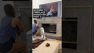 Fireplace Makeover 🔥 Part 2 #fireplace #diy #modernfireplace #fireplacedesign #interiordesign