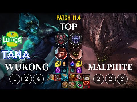 JAG TaNa Wukong vs Malphite Top - KR Patch 11.4