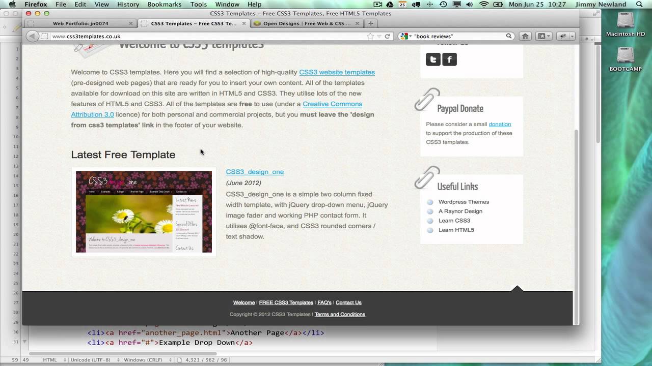 HOWTO Use HTML & CSS Templates
